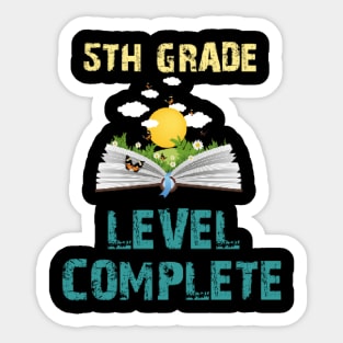 Funny 5th Grade level Complete Video gamer 2021 Graduation Sticker